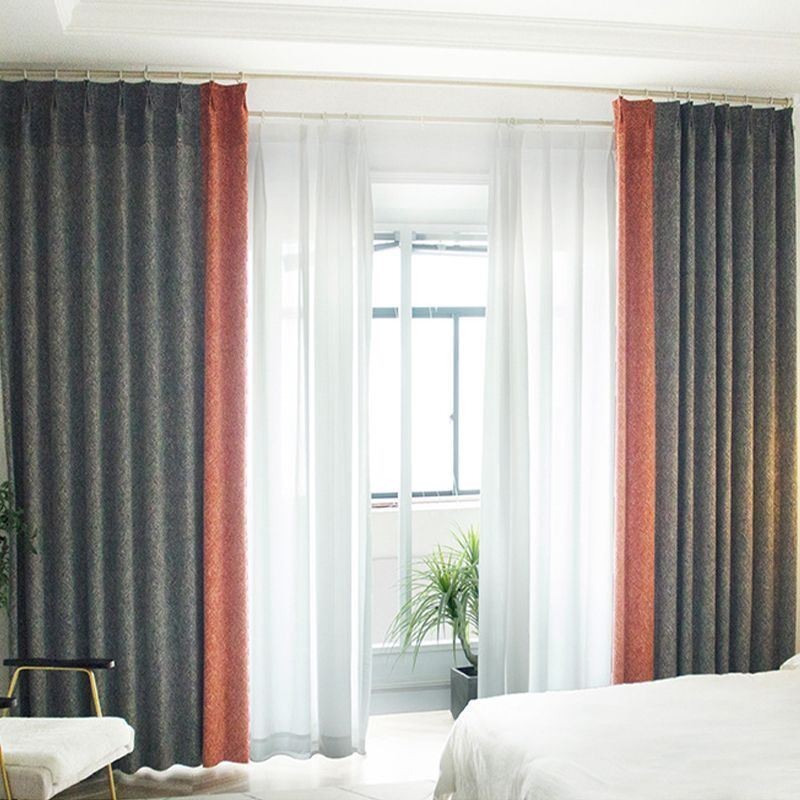 Nordic Patchwork Curtains Blackout For Living Room Bedroom
