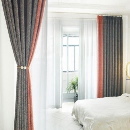 Nordic Patchwork Curtains Blackout For Living Room Bedroom