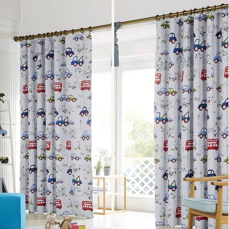 Blackout Curtain Made to Measure Curtain Cars Pattern Kids Room