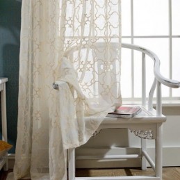 Nordic Embroidery Curtain Made to Measure Curtain Cotton Sheer Living Room Bedroom