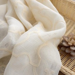 Nordic Embroidery Curtain Made to Measure Curtain Cotton Sheer Living Room Bedroom