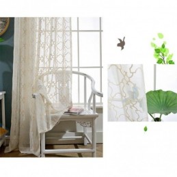 Nordic Embroidery Curtain Made to Measure Curtain Cotton Sheer Living Room Bedroom