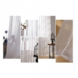 European Embroidered Sheer Curtains Transparent Voile Window Treatment Living Room