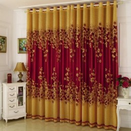 American Country Sheer Curtain Made to Measure Curtain Flower Branch Jacquard Window Treatment Bedroom