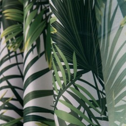 Tropical Printed Blackout Curtain Made to Measure Curtain Nordic Leaves Tulle For Bedroom
