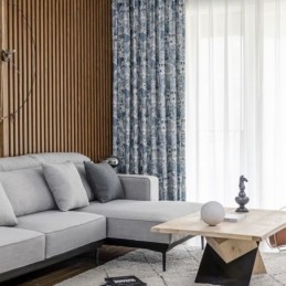 Rural Style Cotton Linen Curtain Made to Measure Curtain Semi Blackout Printed Bedroom Bay Window