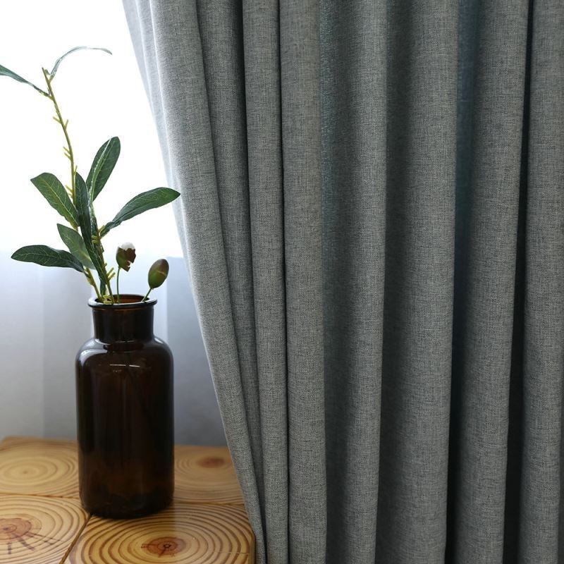 Classic Room Darkening Curtain Made to Measure Curtain Minimalist Solid Color Blackout Living Bedroom