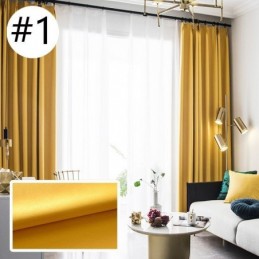 Modern Blackout Curtain Made to Measure Curtain Solid Color Linen For Living Room Bedroom