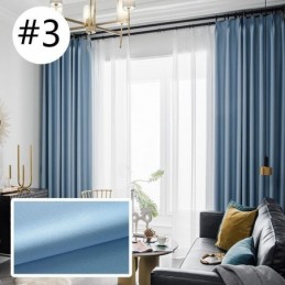 Modern Blackout Curtain Made to Measure Curtain Solid Color Linen For Living Room Bedroom