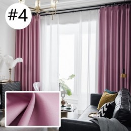 Modern Blackout Curtain Made to Measure Curtain Solid Color Linen For Living Room Bedroom