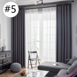 Modern Blackout Curtain Made to Measure Curtain Solid Color Linen For Living Room Bedroom