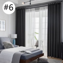 Modern Blackout Curtain Made to Measure Curtain Solid Color Linen For Living Room Bedroom