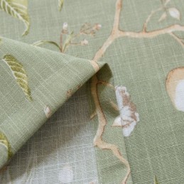 Cotton and Linen Blackout Curtain Made to Measure Curtain American Printing Breathable Window Panel Bedroom