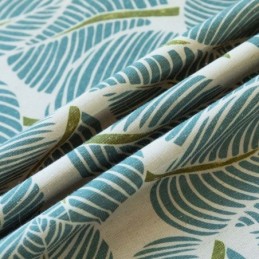 Modern Max Blackout Curtain Made to Measure Curtain Green Leaf Printed Bedroom