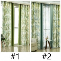 Blackout Curtain Made to Measure Curtain Leaf Pattern Window