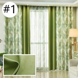 Blackout Curtain Made to Measure Curtain Leaf Pattern Window