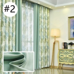 Blackout Curtain Made to Measure Curtain Leaf Pattern Window