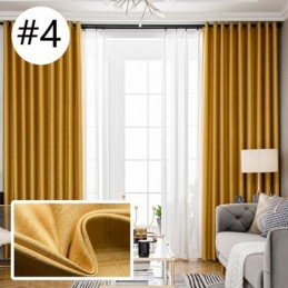 Polypropylene Blackout Curtain Made to Measure Curtain Diamond Embossed Drape Panel For Living Room Bedroom