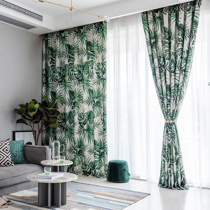 Modern Curtain Made to Measure Curtain Plants Print Home