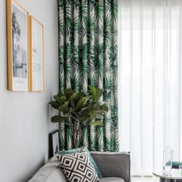 Modern Curtain Made to Measure Curtain Plants Print Home