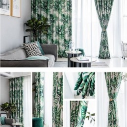 Modern Curtain Made to Measure Curtain Plants Print Home