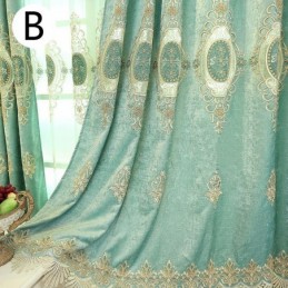 Luxury Curtain Made to Measure Curtain Chenille Flowers Embroidery