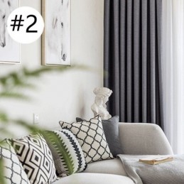 Flax Blackout Curtain Made to Measure Curtain Solid Color Environmental Protection Darkening