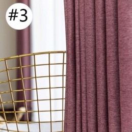 Flax Blackout Curtain Made to Measure Curtain Solid Color Environmental Protection Darkening