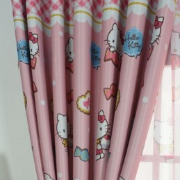 Kids Blackout Curtains with Cat Print Lovely Girls Bedroom Window Curtain Made to Measure Curtain