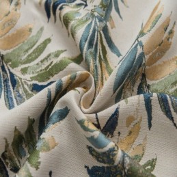 Thicken Max Blackout Curtain Made to Measure Curtain Green Banana Leaves Jacquard Room Darkening