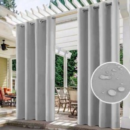 Outdoor Patio Curtain Made to Measure Curtain Blackout Waterproof Porch Curtains Privacy Protect