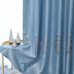 European Jacquard Curtain Made to Measure Curtain Modern Customized Blackout For Living Room