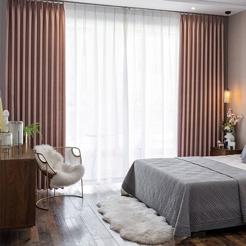Home Curtain Made to Measure Curtain Nordic Style Solid Color