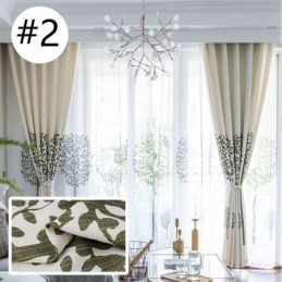 Fabric Nordic Style Big Tree Window Treatment Made to Measure Curtain
