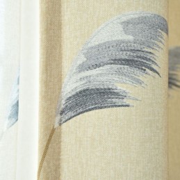 Pastoral Style Reed Printing Blackout Curtain Made to Measure Curtain For Living Room Bedroom