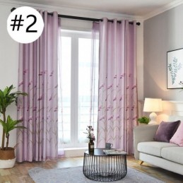 Pastoral Style Reed Printing Blackout Curtain Made to Measure Curtain For Living Room Bedroom