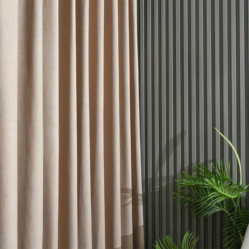 Simple Bronzing Curtain Made to Measure Curtain Pure Color Blackout Curtains For Bedroom Living Room