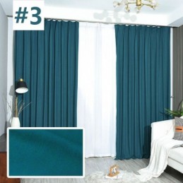 Simple Bronzing Curtain Made to Measure Curtain Pure Color Blackout Curtains For Bedroom Living Room