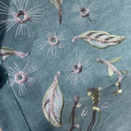 Chenille Curtain Made to Measure Curtain Modern Floral Embroidery