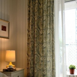 American Vintage Curtain Made to Measure Curtain Magnificent Totem Printing Living Room