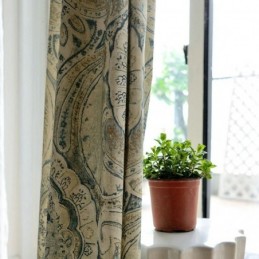 American Vintage Curtain Made to Measure Curtain Magnificent Totem Printing Living Room