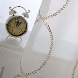 Modern Breathable Sheer Curtain Made to Measure Curtain 8 Shape Embroidery Living Room