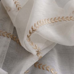 Modern Breathable Sheer Curtain Made to Measure Curtain 8 Shape Embroidery Living Room