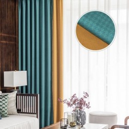 Houndstooth Jacquard Curtain Made to Measure Curtain Blackout For Living Room Bedroom