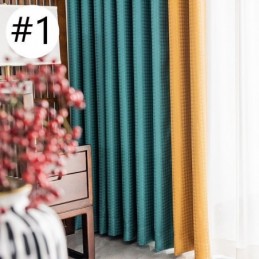 Houndstooth Jacquard Curtain Made to Measure Curtain Blackout For Living Room Bedroom