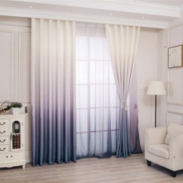 Modern Gradient Blackout Curtains Blinds Drapes Window For Living Room