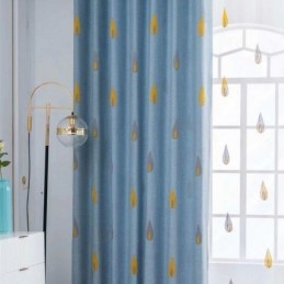 Modern Flame Embroidered Curtain Made to Measure Curtain Shading Curtains Living Room Bedroom