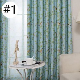 American Pastroal Blackout Curtains Bird Print Curtain Made to Measure Curtain For Living Bedroom