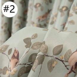 American Pastroal Blackout Curtains Bird Print Curtain Made to Measure Curtain For Living Bedroom