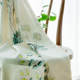 Tropical Printed Blackout Curtains Green Leaves Curtain Made to Measure Curtain For Bedroom